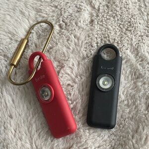 Battery Needed Birdie Personal Safety Alarm Set - Red and Black